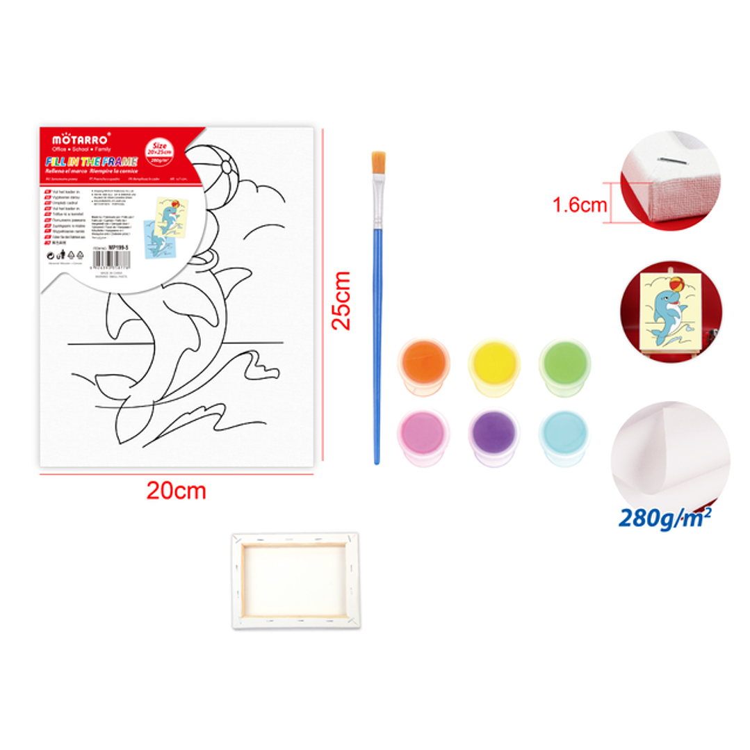 Bastidor para Pintar Kids Delfin 20*25cm 1