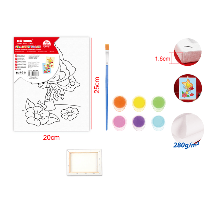 Bastidor para Pintar Kids Mariposa 20x25cm 1