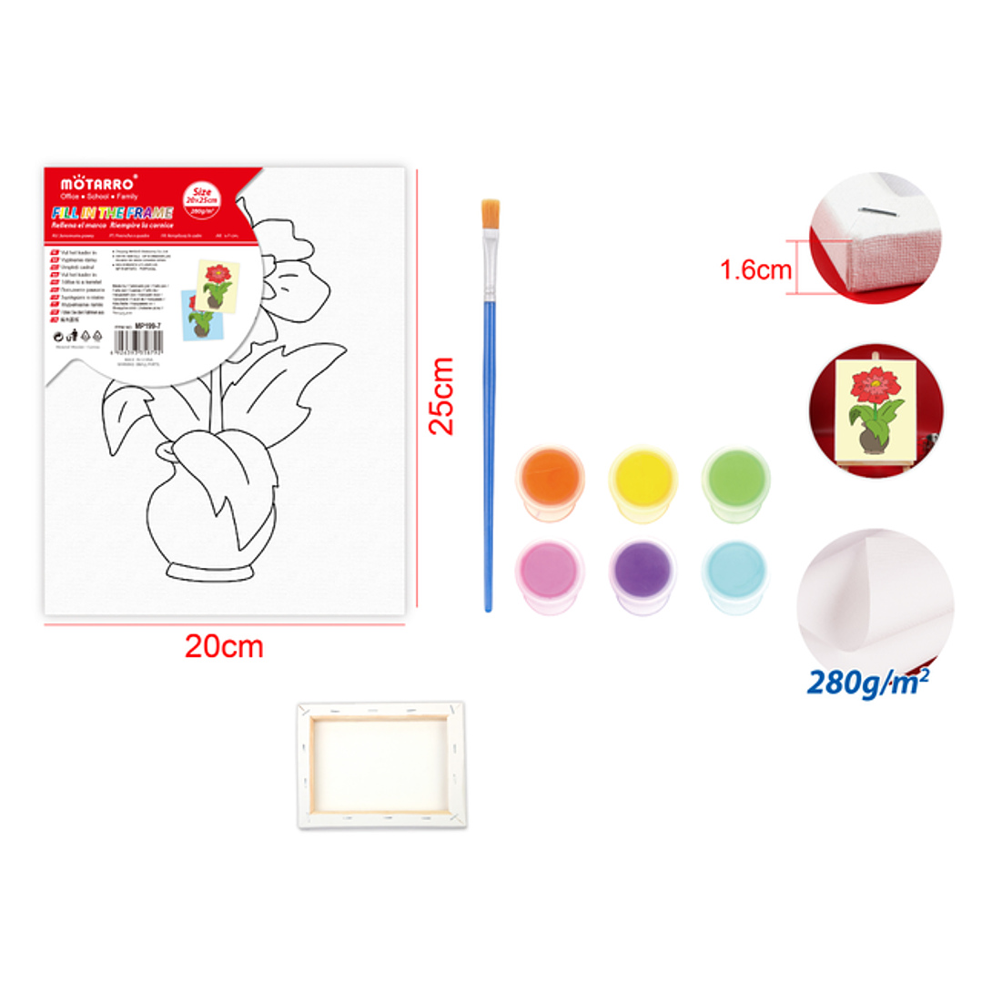 Bastidor para Pintar Kids Flor 20*25cm 1