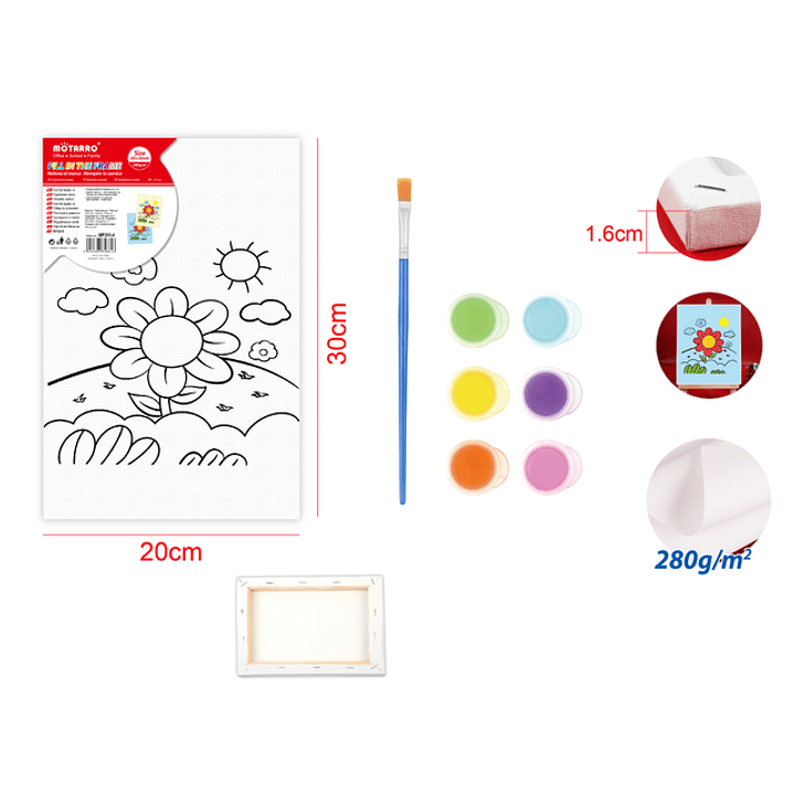 Bastidor para Pintar Kids Flor 20*30cm 1