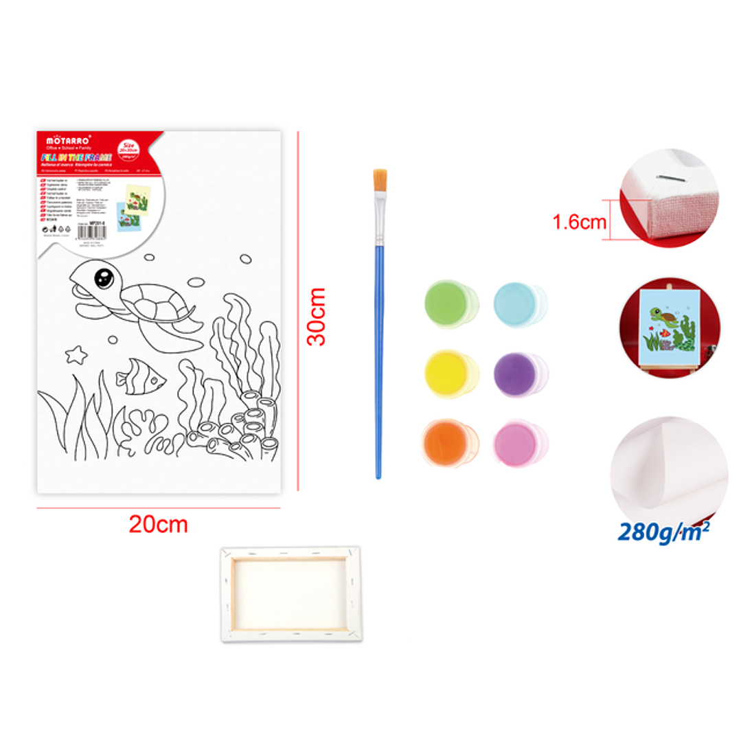 Bastidor para Pintar Kids Turtuga 20*30cm -EXPRESS 1