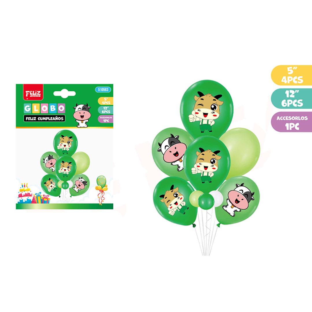 Set de Globos Vaquita 11pcs 1