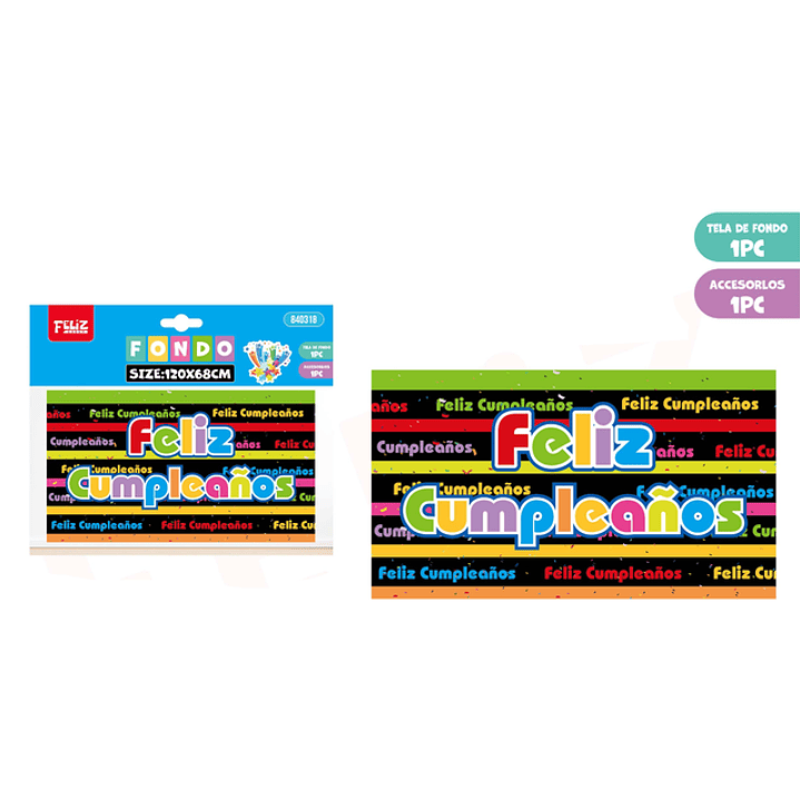Fondo para Foto de Cumpleaños Colores 120*68cm 1