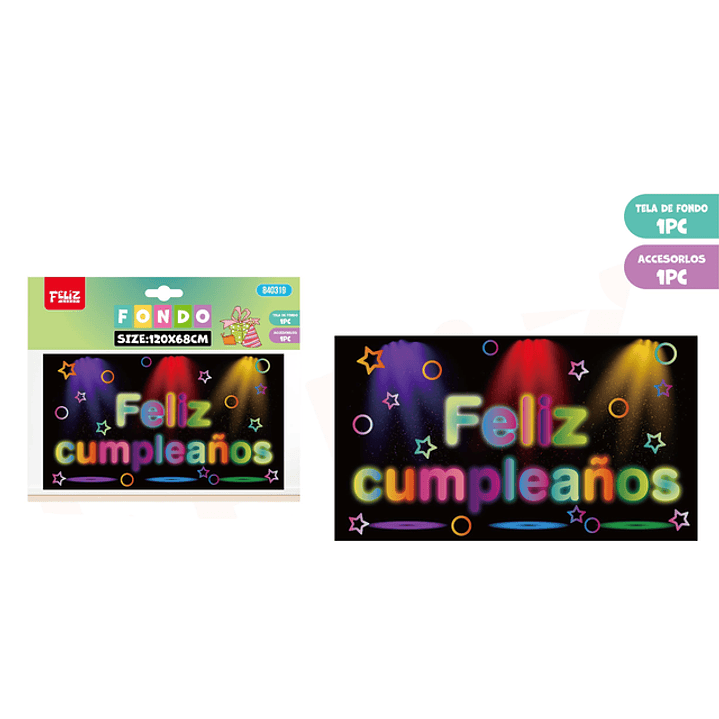 Fondo para Foto de Cumpleaños Escenario 120*68cm 1