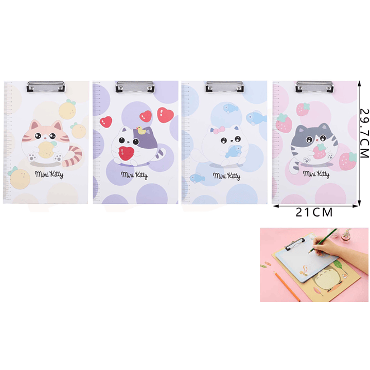 Tablero con Pinza Mini Cat A4 1