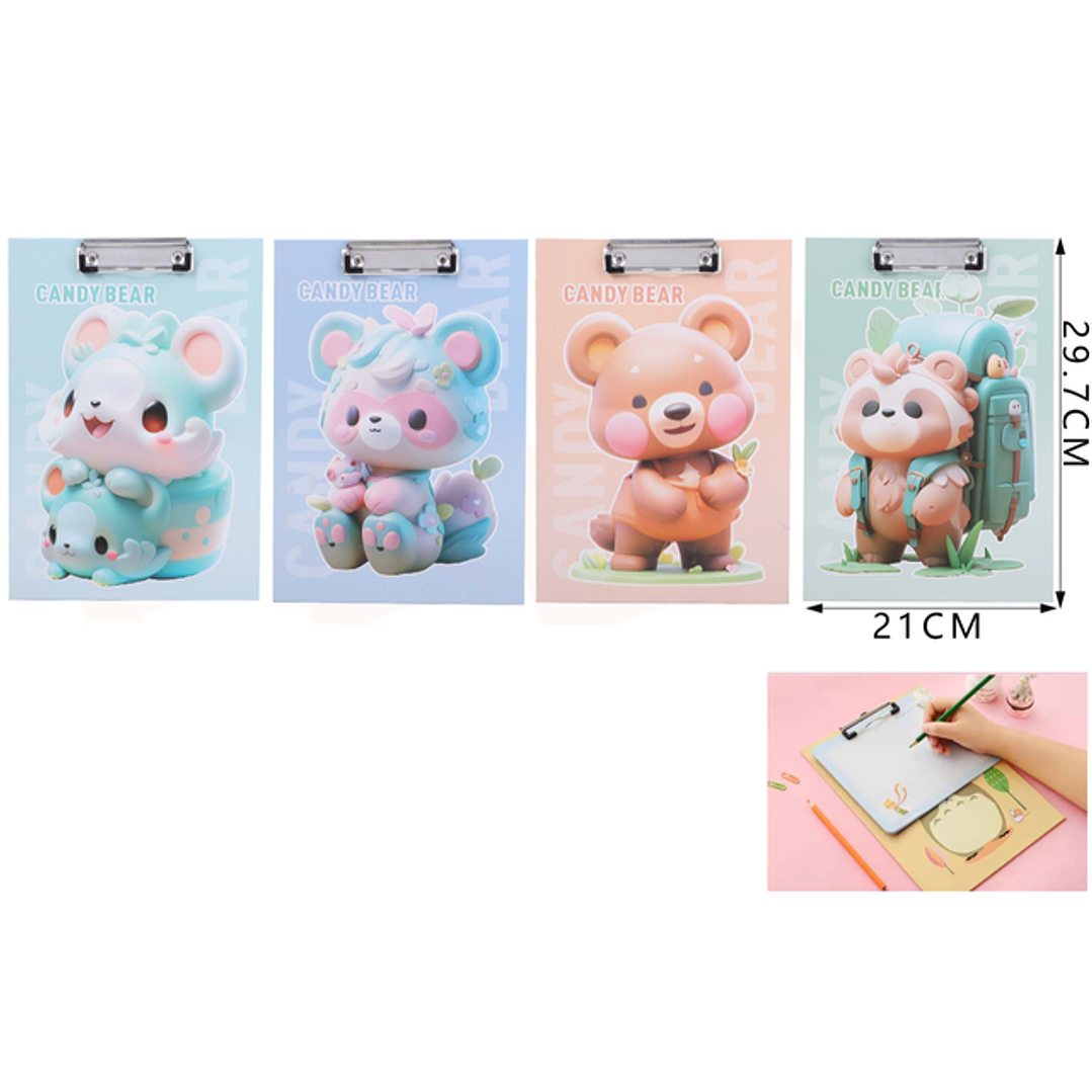 Tablero con Pinza Candy Bear A4 1