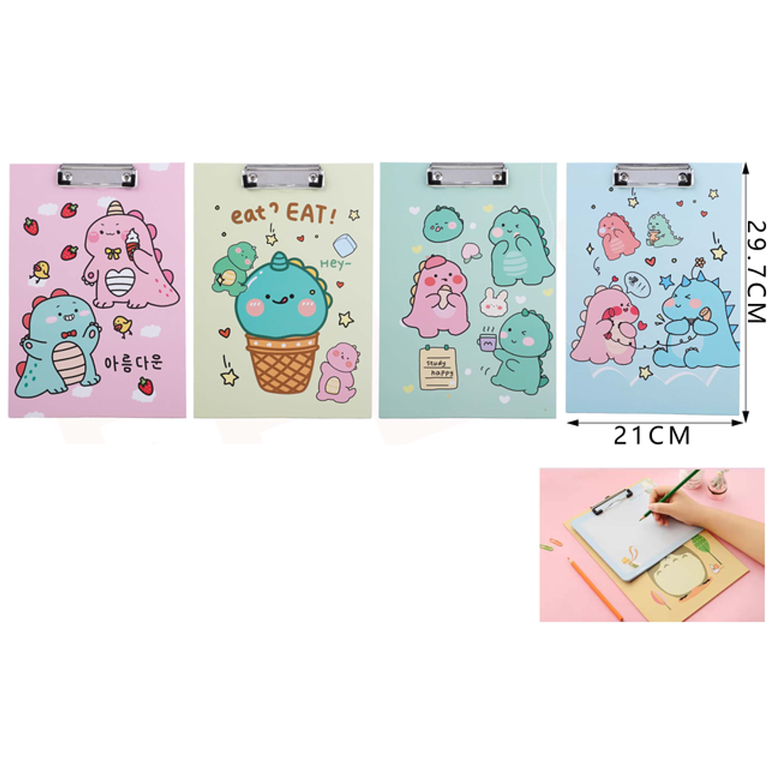 Tablero con Pinza Familia Dinosaurio A4 1