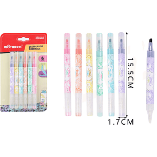 Destacadores Borrable 6pcs