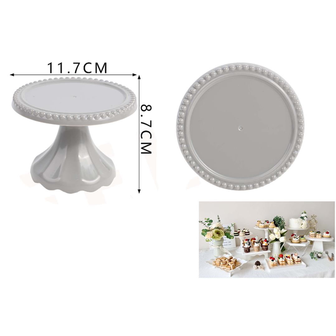 Base Alzadores De Torta Gris Vintage 11787Cm 1