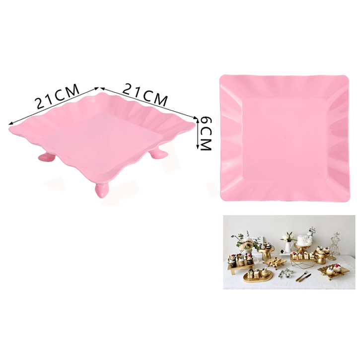 Base Alzadores Para Postres Rosado 21216Cm 1