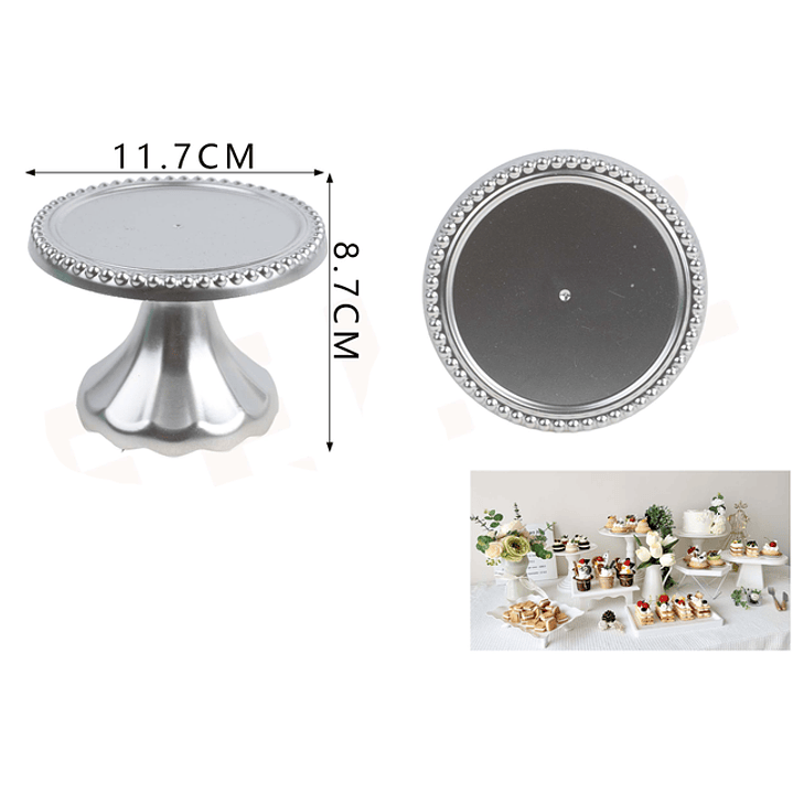 Base Alzadores De Torta Plateado 11787Cm 1