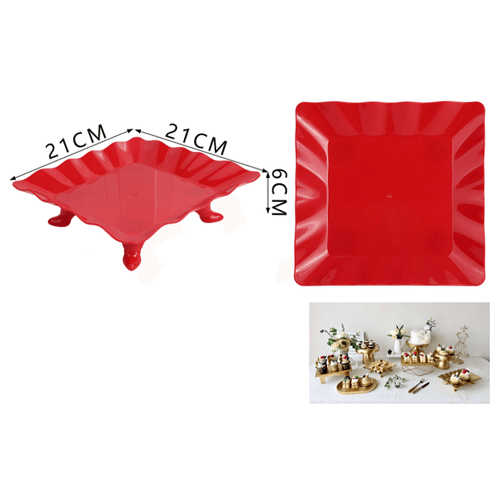 Base Alzadores Para Postres Rojo Fuerte 21216Cm 1