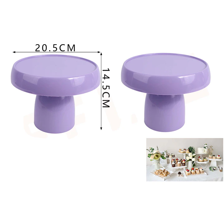 Base Alzadores de Torta Morado 20.5x14.5cm 1