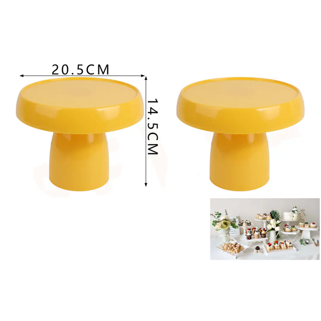 Base Alzadores de Torta Amarillo 20.5x14.5cm 1