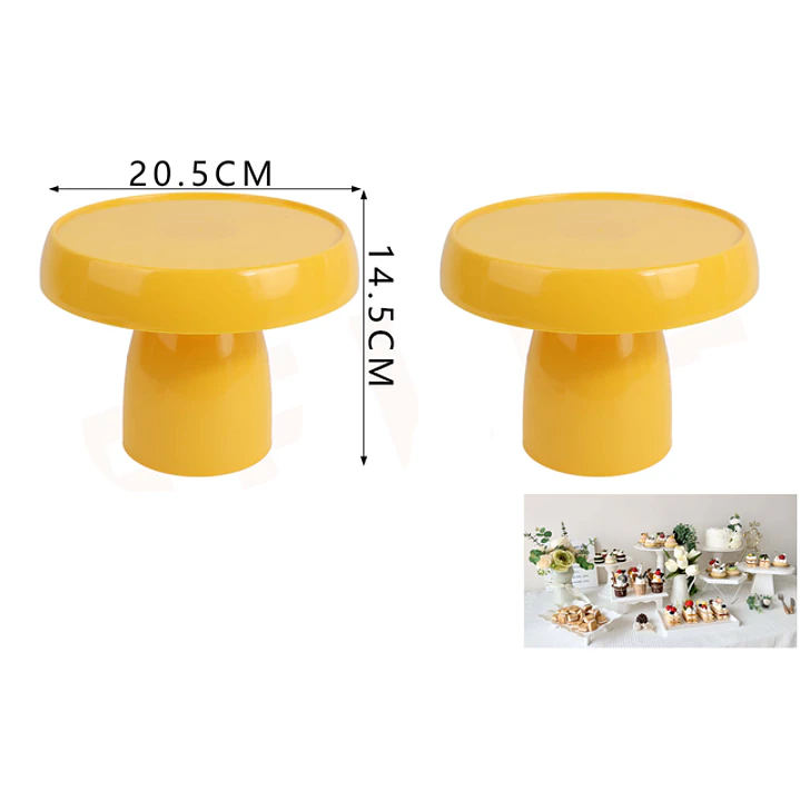 Base Alzadores de Torta Amarillo 20.5x14.5cm 1