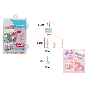 Set Accesorios Escritorio 3 en 1 Pastel V5