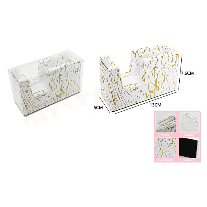 Dispensador de Cinta Dorado 5x13x7.6cm 1