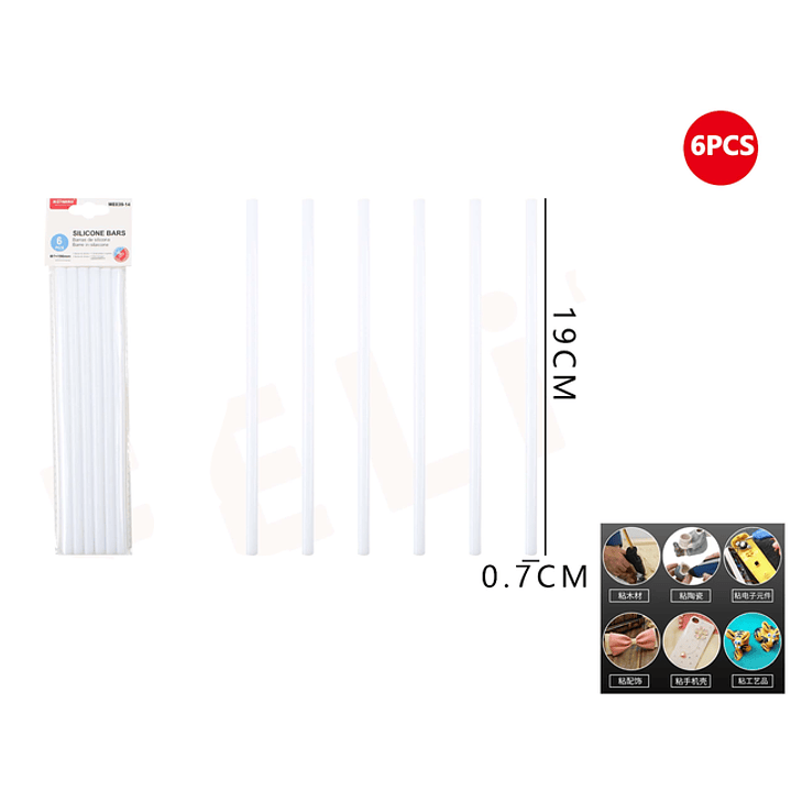 Barra De Silicona 1907Cm 6Pcs 1 1