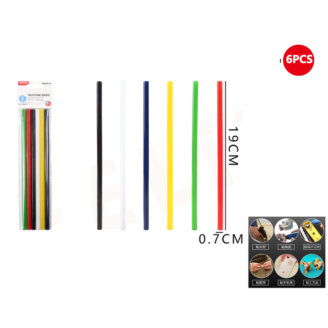 Barra De Silicona Colores 1907Cm 6Pcs 1 1