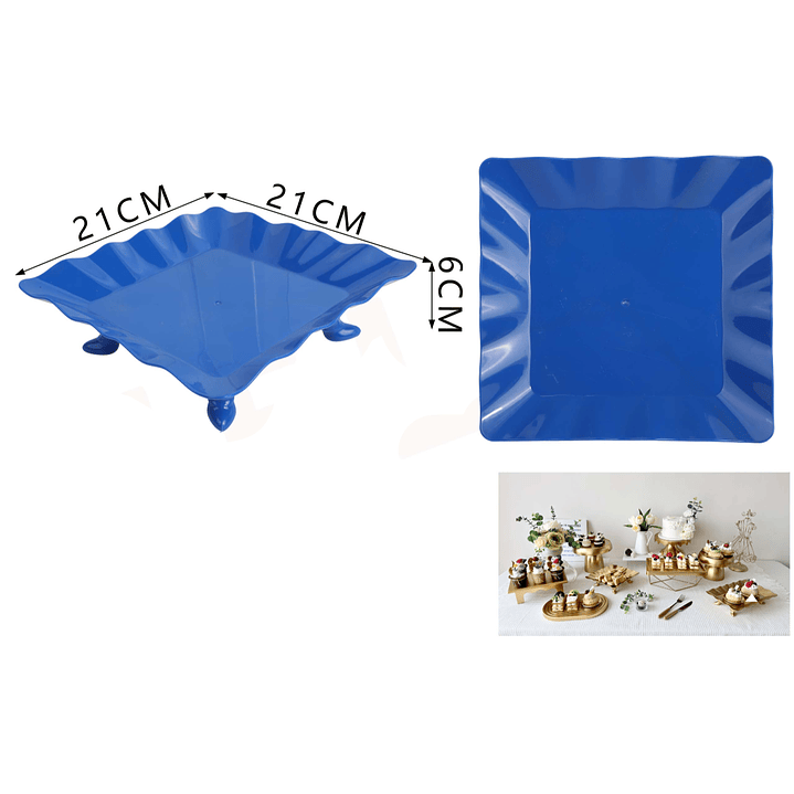 Base Alzadores Para Postres Azul 21216Cm 1