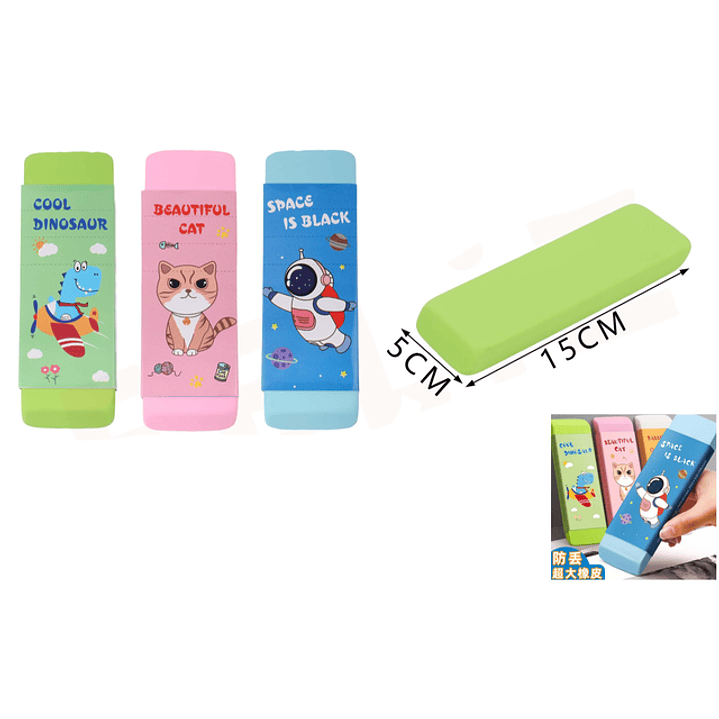 Goma de Borrar Gigante Frases 5*15cm 1