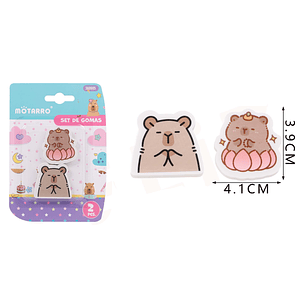 Goma de Borrar Capibara 2pcs