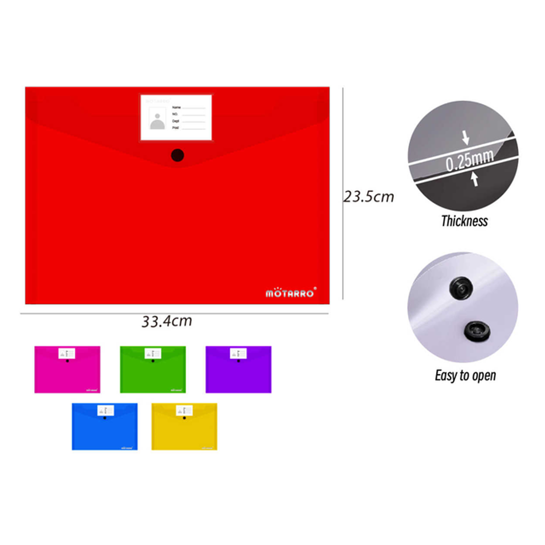 Carpeta Sobre Con ID Tamaño FC Con Botón 1