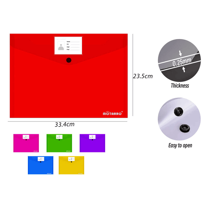 Carpeta Sobre Con ID Tamaño FC Con Botón 1