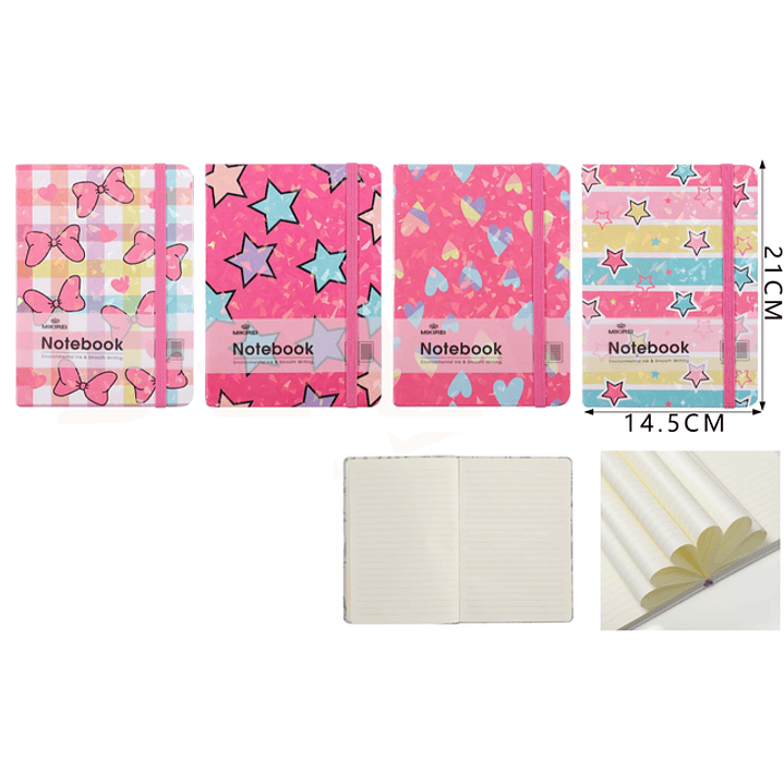 Libreta Rosa 21x14.5cm 1