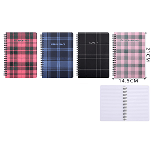 Libreta Cuadro escocés 21x14.5cm