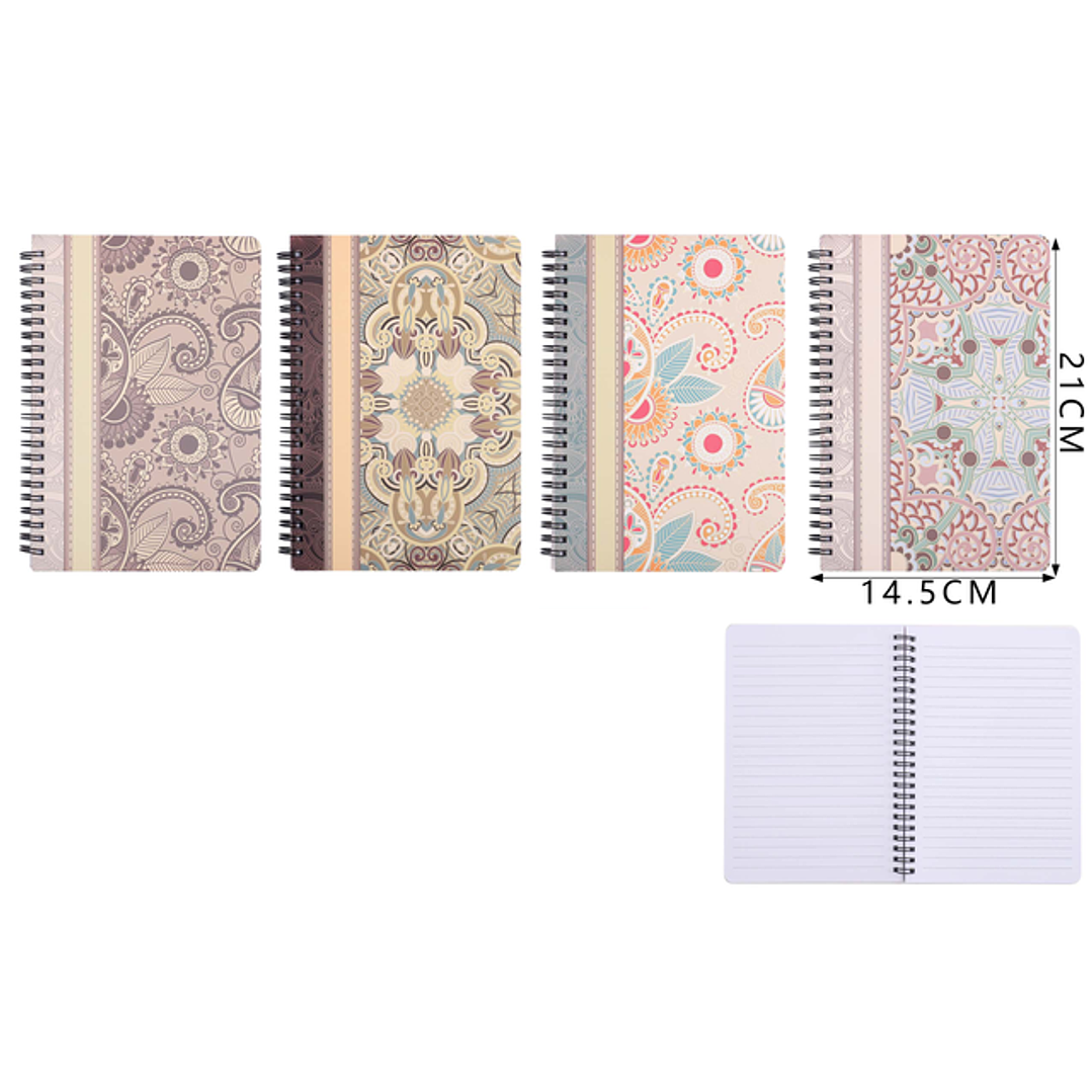 Libreta de Notas Patrón Flores A5 – 21×14.5 cm, 60 Hojas 1