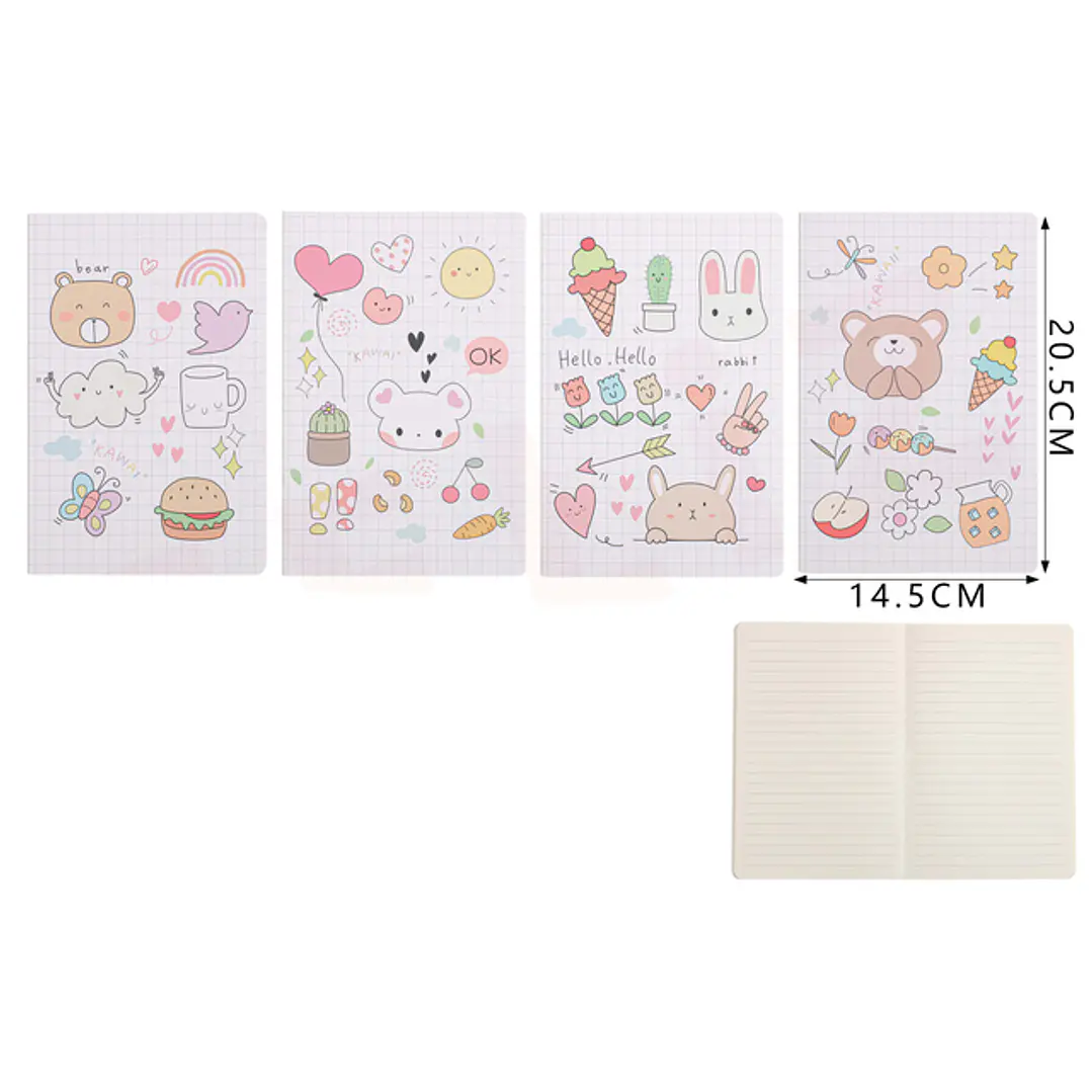 Libreta dibujos cute 20.5x14.5cm 1