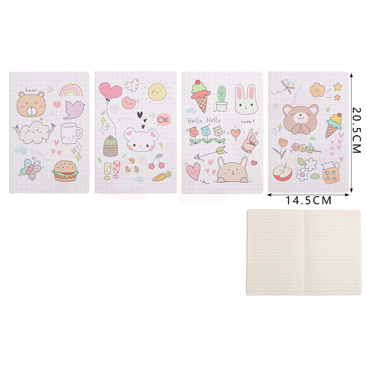 Libreta dibujos cute 20.5x14.5cm 1