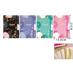 Libreta Flores 14.8*21Cm A5