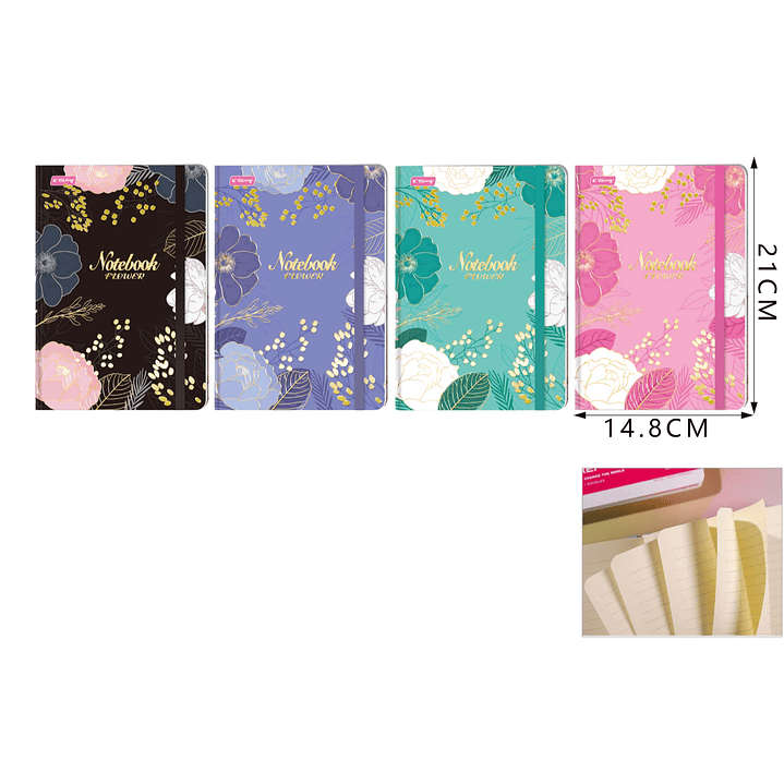 Libreta Flores 14.8*21Cm A5 1