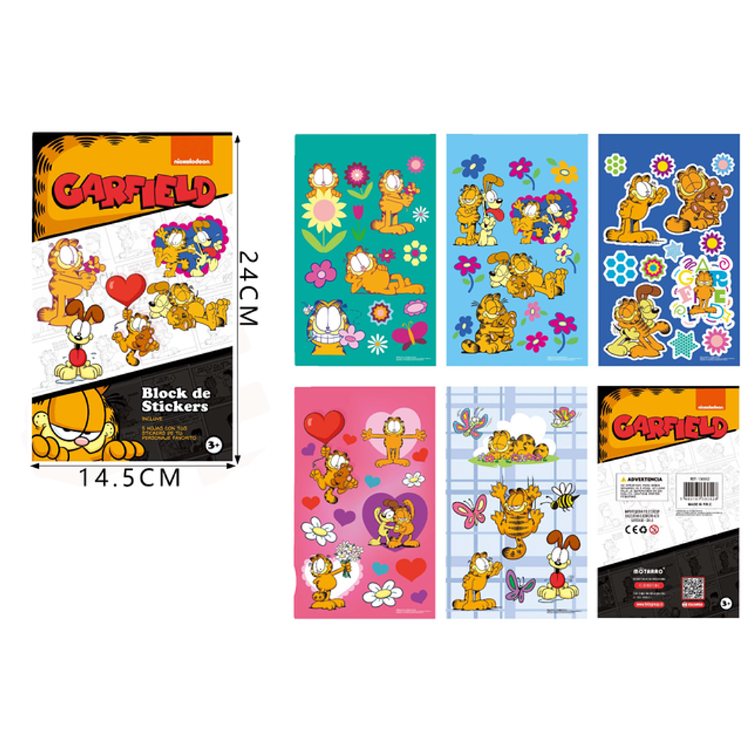 Block de Stickers Garfield 1 14.5x24cm 1