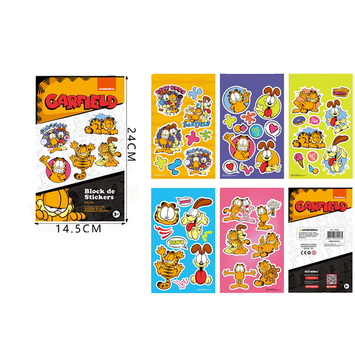 Block de Stickers Garfield 2 14.5x24cm 1