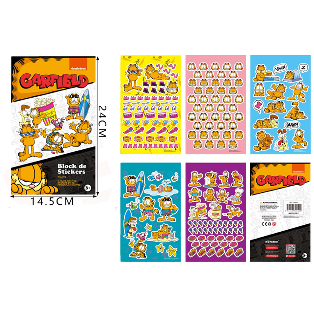 Block de Stickers Garfield 4 14.5x24cm 1