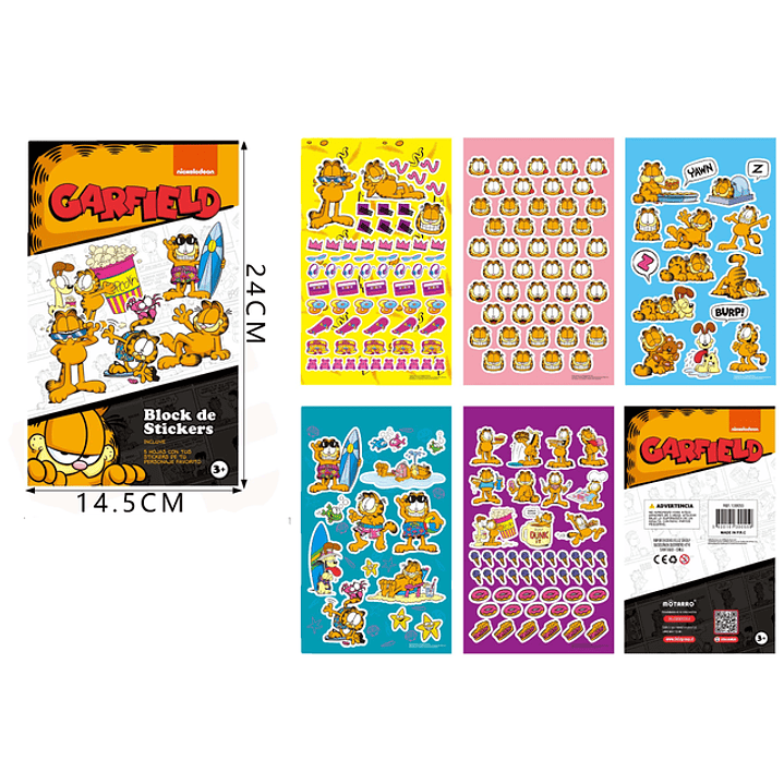 Block de Stickers Garfield 4 14.5x24cm 1