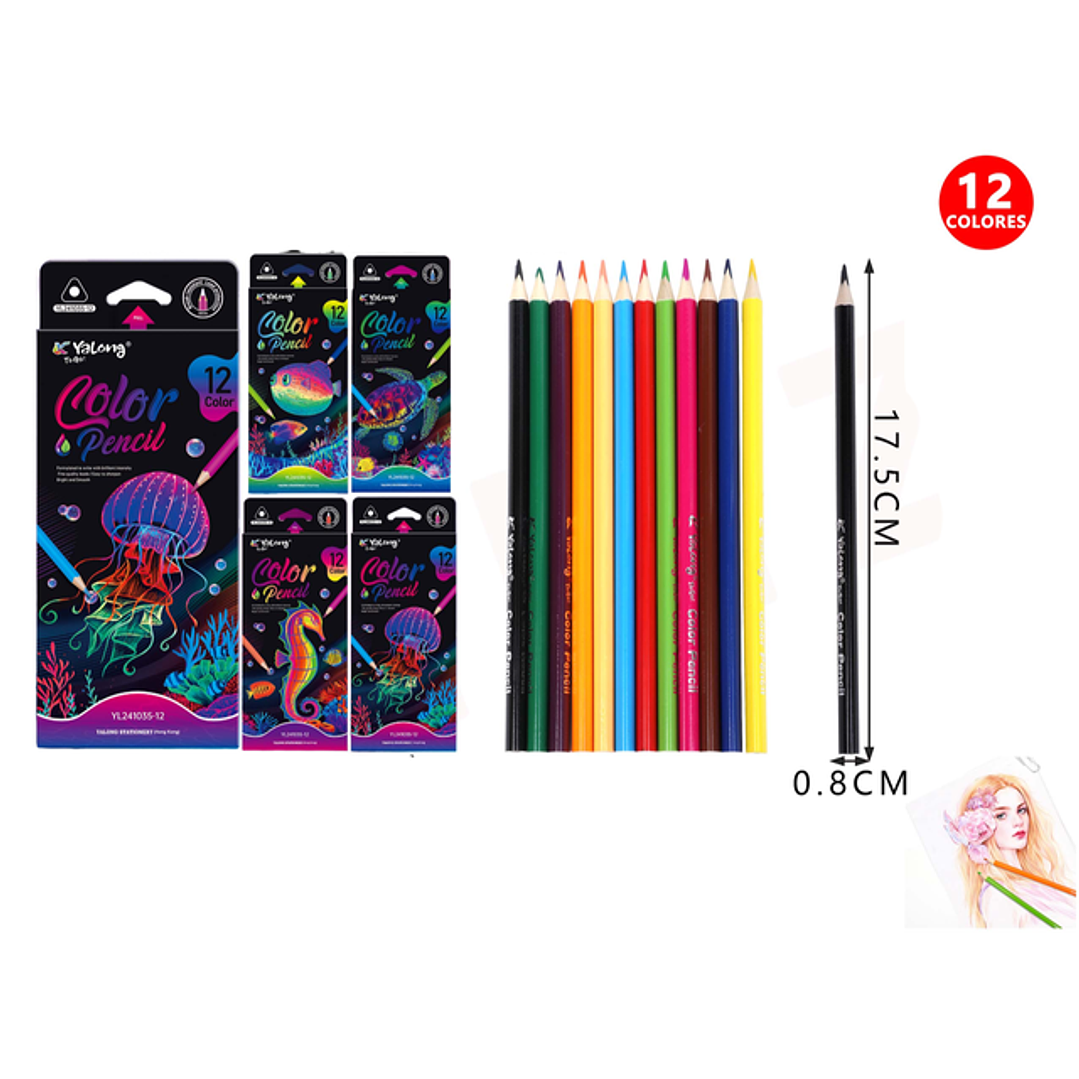Lápices de Color Medusa 17.5cm 12pcs 1