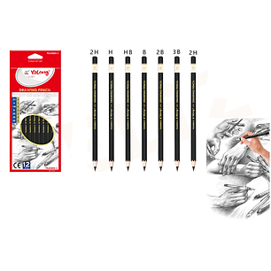 Set de Lápices Grafito Dibujo 12pcs