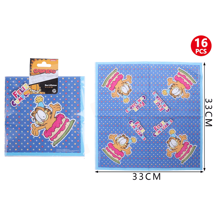 Servilletas Garfield V2 16pcs 33cm 1