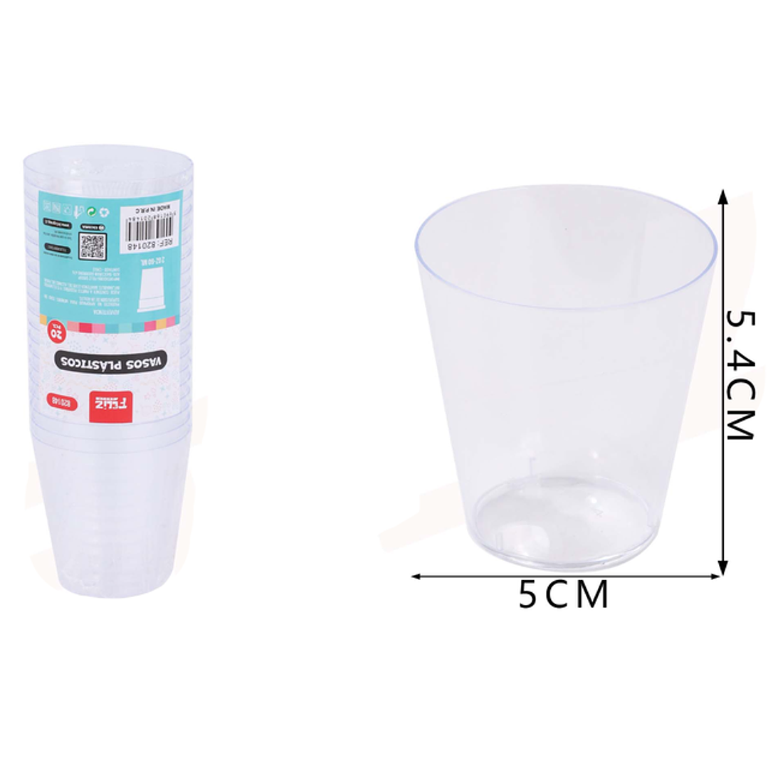 Vasos Plasticos Trasparente 60Ml 20Pcs 1