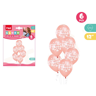 Globo Feliz Día Mamá Rosado 12