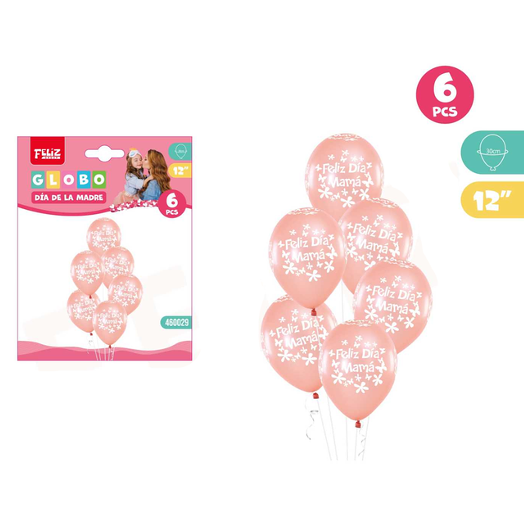 Globo Feliz Día Mamá Rosado 12