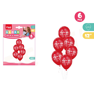Globo Feliz Día Madre Rojo 12
