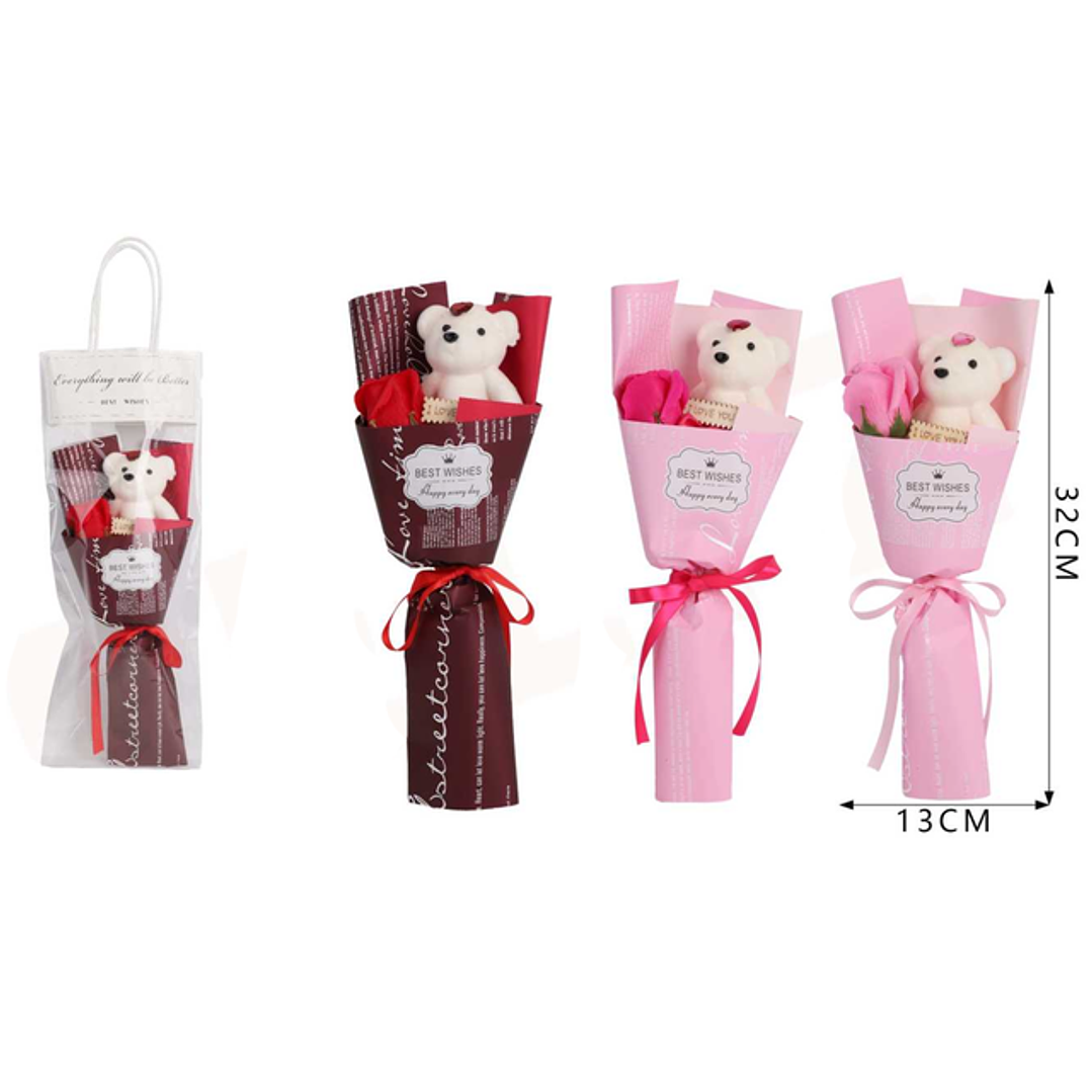 Ramo De Flores Con Osito 1