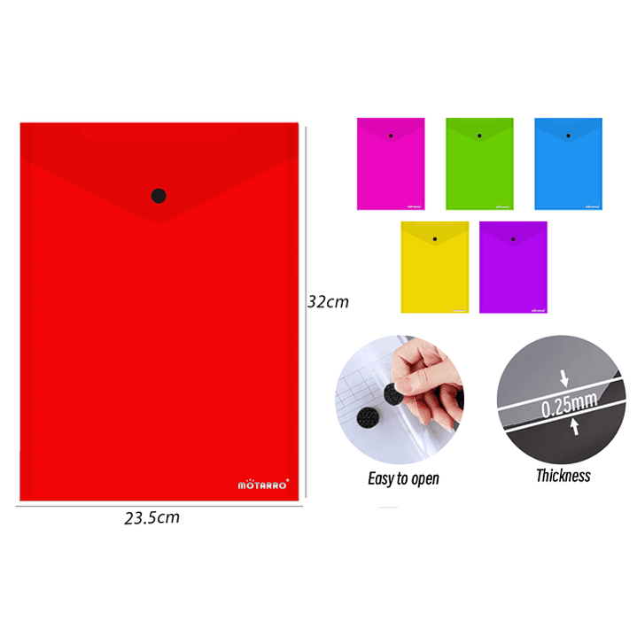 Carpeta C/Velcro Multicolor V A4 1