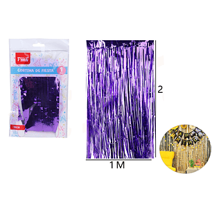 Cortina De Fiesta Morado 12M