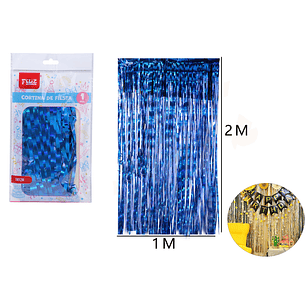 Cortina de Fiesta Tornasol Azul 1*2M